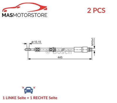 BREMSSCHLAUCH BREMSLEITUNG PAAR VORNE BOSCH 1 987 476 455 2PCS P NEU