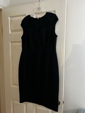 Adrianna Papell dress black lace accent sheath sleeveless knee length zip 12