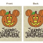 Disney jack-o’-lantern Mickey Halloween burlap garden flag