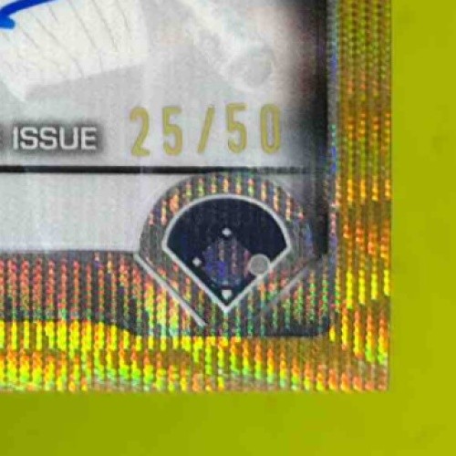 2025 Topps Chrome Ben Rice Rookie Auto Gold Wave Refractor 25/50 NY Yankees - Picture 6 of 10
