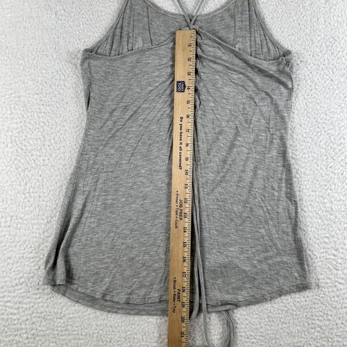 Harley-Davidson Tank Top Womens Large Gray Rhinestone American Styling Lace Back - Afbeelding 9 van 13
