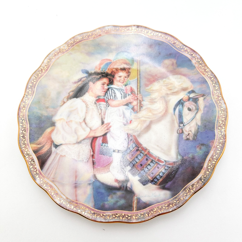 Karussell Pferd Sammelteller Sandra Kuck Bradford Exchange 2003 8"D - Bild 1 von 6