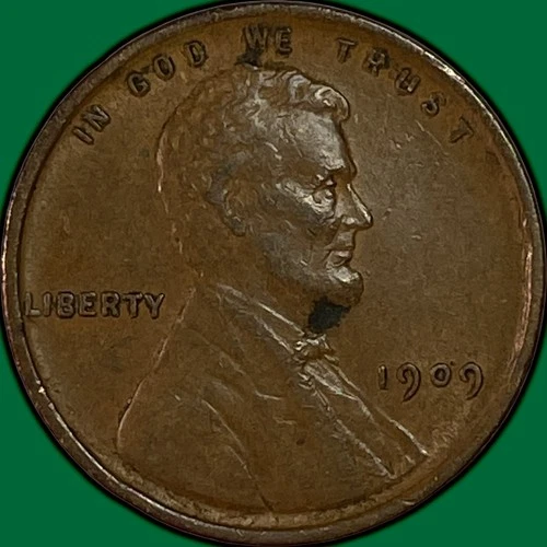 1909 Lincoln Wheat Cent Choice Extremely Fine XF+ Coin #33658