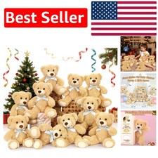Adorable Bulk Teddy Bears 10-Pack - Perfect for Baby Showers, Birthdays  More