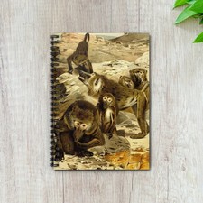Vintage Baboon Spiral Notebook - Brehm's Animal Life Ruled Journal