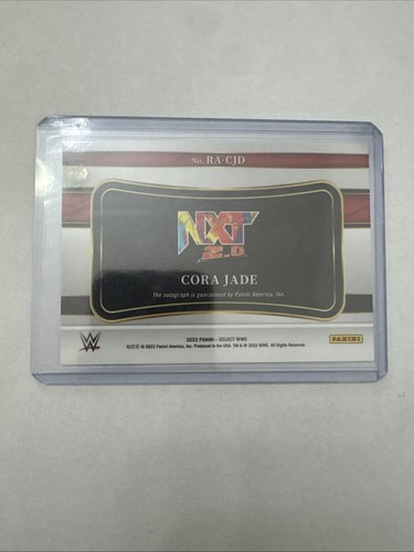 2022 Panini Select WWE Cora Jade RC Auto Ringside Action Signature Rookie RA-CJD - Picture 2 of 2