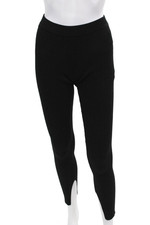 Babaton Womens Textured Elastic Waistband Lined Skinny Leg Knit Pants Black Size