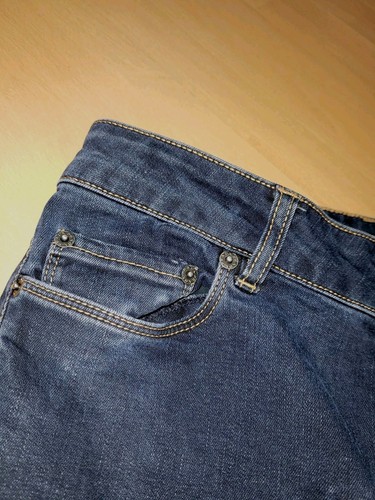 PRADA Milano Jeans Hose Gr.28 Blue Navy Cotton Stretch Nieten Lederpatch TOP! - Bild 4 von 12
