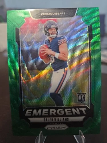 2024 Panini Prizm - Emergent Caleb Williams #1 Green Wave Prizm (RC)