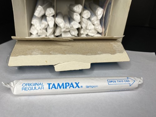 Vintage 1994 Tampax Tampons Regular 33 Count - open box - Picture 7 of 8