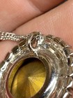 Red AB Rivoli Pendant Necklace 18” Vintage — photo 8