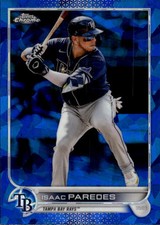 2022 Topps Chrome Update Sapphire Isaac Paredes #US123 Tampa Bay Rays 17D