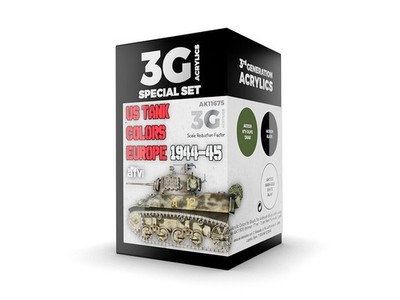AK Interactive - US Tank Colors Europe 1944-45 - Acrylfarben Set, AK11675