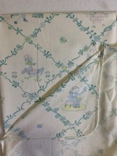 VTG Receiving Baby Blanket Patterned Flannel Nursery Rhyme Bo Peep Diamond
