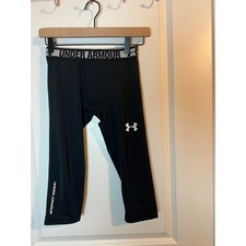 Under Armour Youth Black Compression Leggings Capris Athletic Fit YMD/M