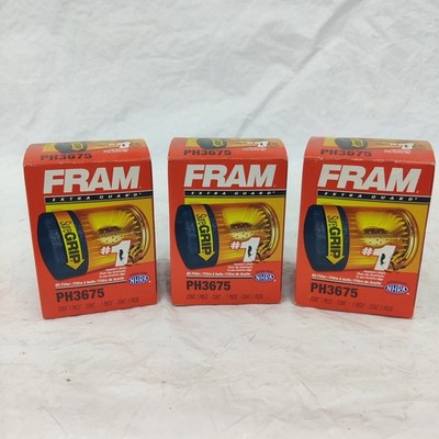 QTY 3 FRAM PH3675 OIL FILTERS - FITS MANY - CHECK IF FITS YOUR EQUIPMENT
