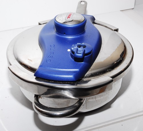 T-Fal Clipso 3L. Stainless Steel & Blue Pressure Cooker Inox18-10 Made in France - Picture 4 of 8