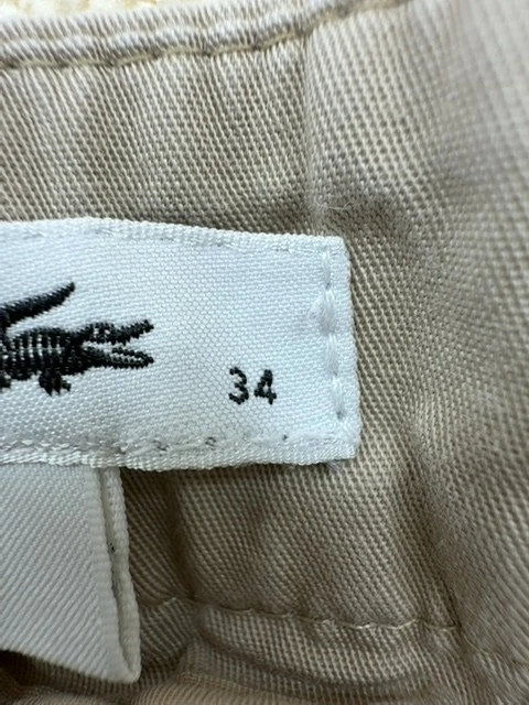 Pantalon chino femme Lacoste slim fit taille 34x32 en beige vintage France - Photo 4/4