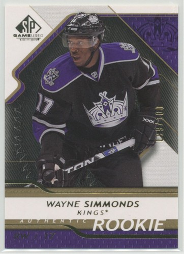 Wayne Simmonds 2008-09 SP Game Used Edition Authentic RC Gold /100 Rookie #172