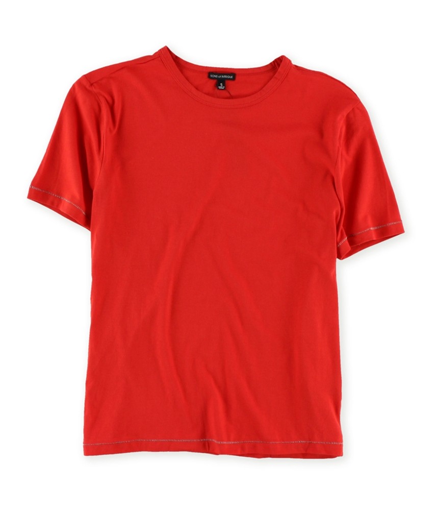 Мужская однотонная легкая эластичная базовая футболка Sons of Intrigue, красная, Маленький размер