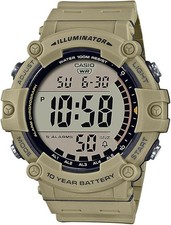 CASIO AE-1500WH-5A Digital Watch Beige Resin LED World Time 100M Men Quartz