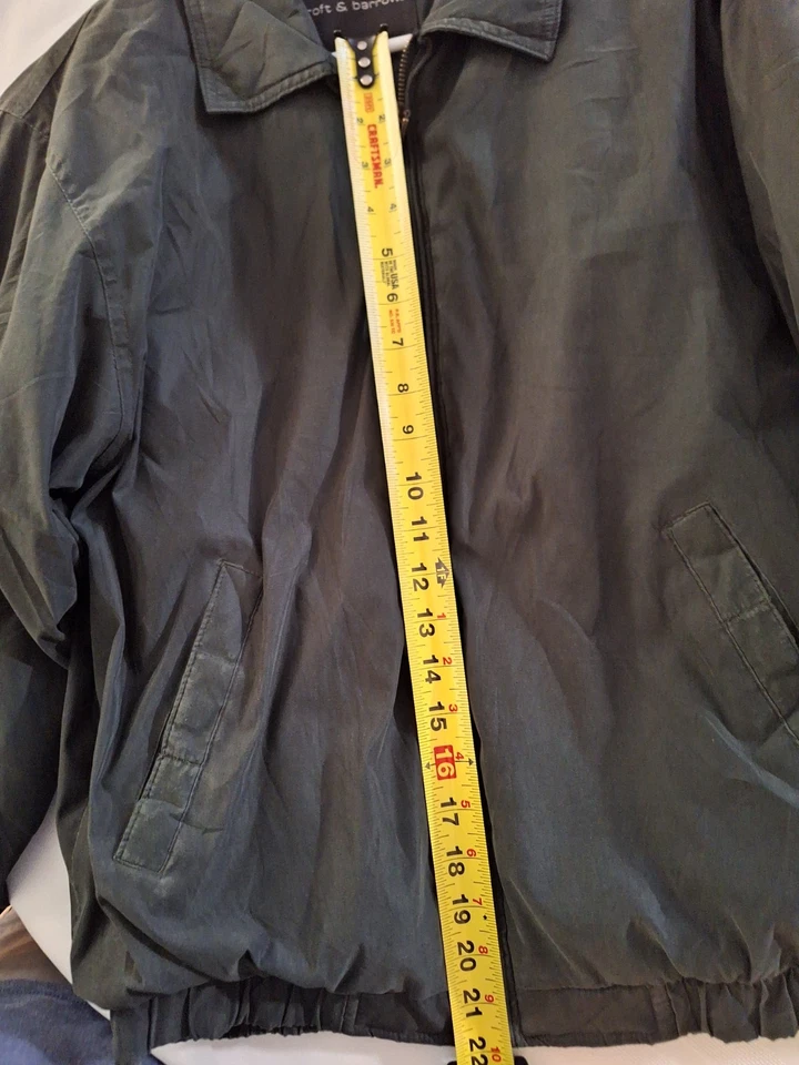 Chaqueta Croft & Barrow Negra con Cremallera Para Hombre Talla S Abrigo Informal Ligero Foto 4 de 4