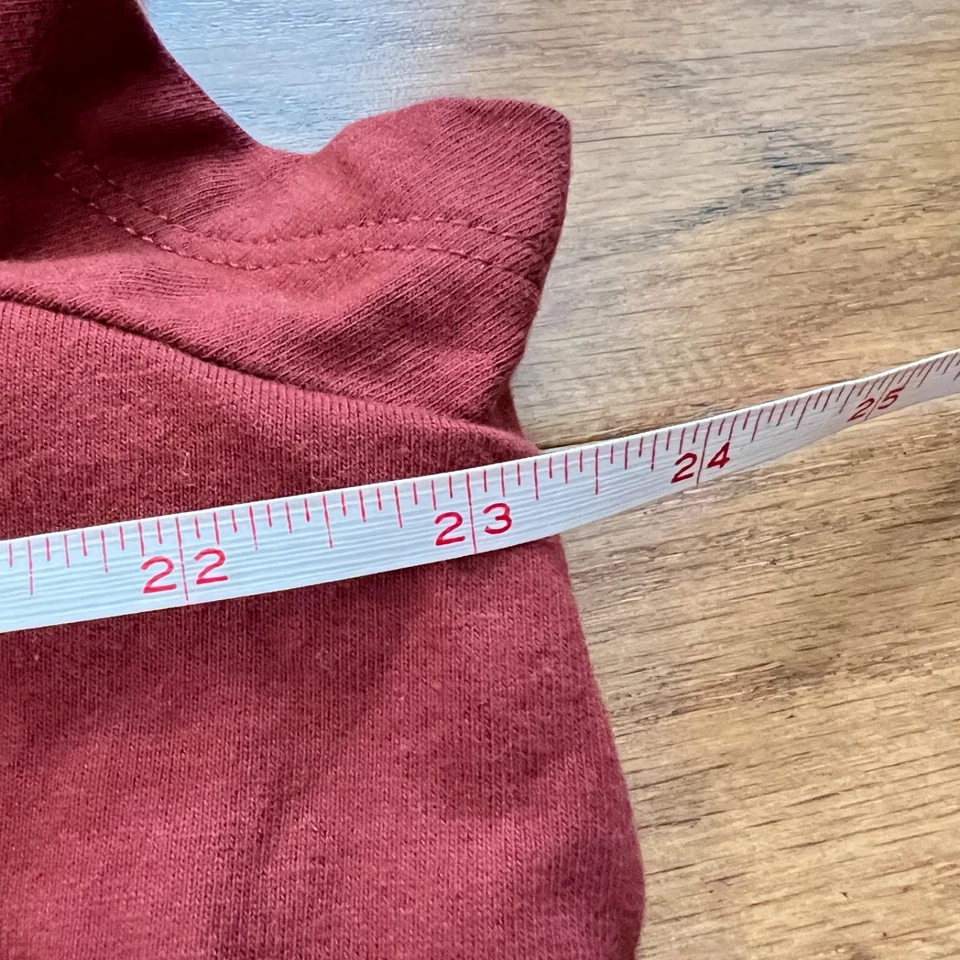 Denim & Co Essentials Perfect Jersey Midi Dress Size XLP Petite Red Side Slit - Image 4 of 4