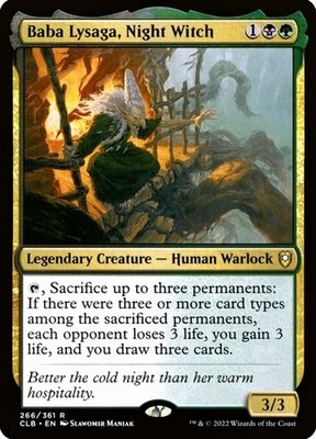X 1 Baba Lysaga, Night Witch NM-M Commander Baldurs Gate 266 MTG Magic