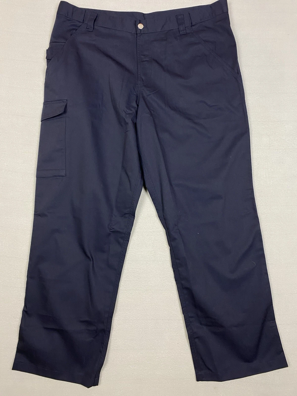 Russell Work Trousers Men’s W40 L31 Navy Cargo Pocket Durable Workwear Pants