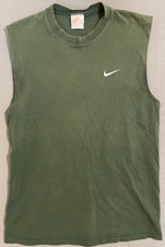 Vintage Nike Sleeveless Tshirt Green Large Made In USA