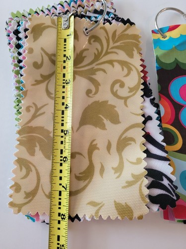 Lot Of 3 Tote Fabric Samples With Ring - Picture 4 of 9