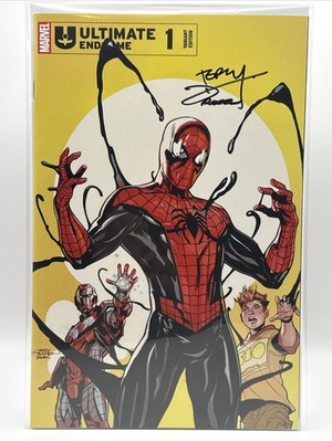 Ultimate Endgame #1 SPIDER-MAN VARIANT signed Terry and Rachel Dodson NM COA inc