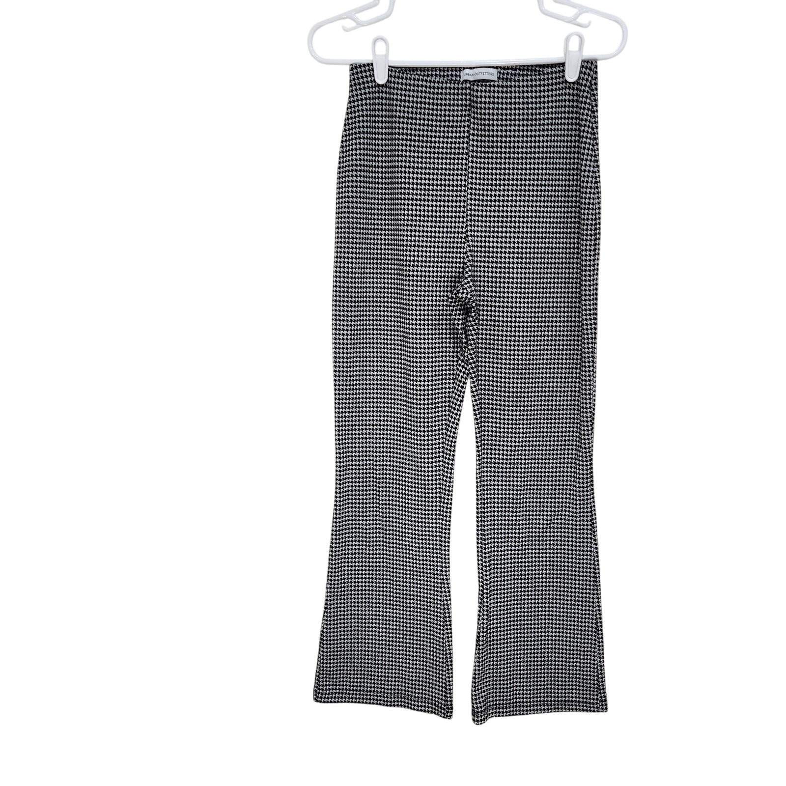Urban Outfitters Black White Houndstooth Flare Legging Pants Size Medium
