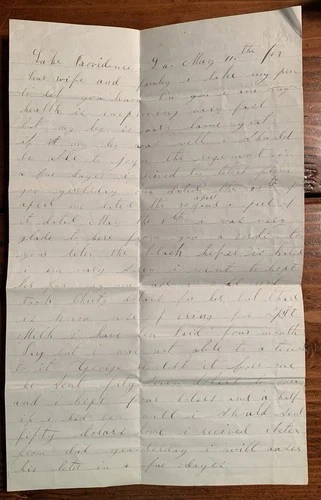 95th Illinois Infantry Civil War Letter Lake Providence La. 5/11/63