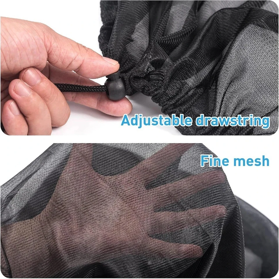 Red protectora de pantalla de malla para cubo de recolección de agua de barril de lluvia Foto 3 de 4