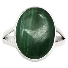 Natural Malachite Eye - Congo 925 Sterling Silver Ring s.7 Jewelry R-1002