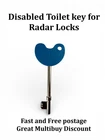 Disabled toilet key RADAR KEY NKS scheme Blue , Red  and  Green keys available