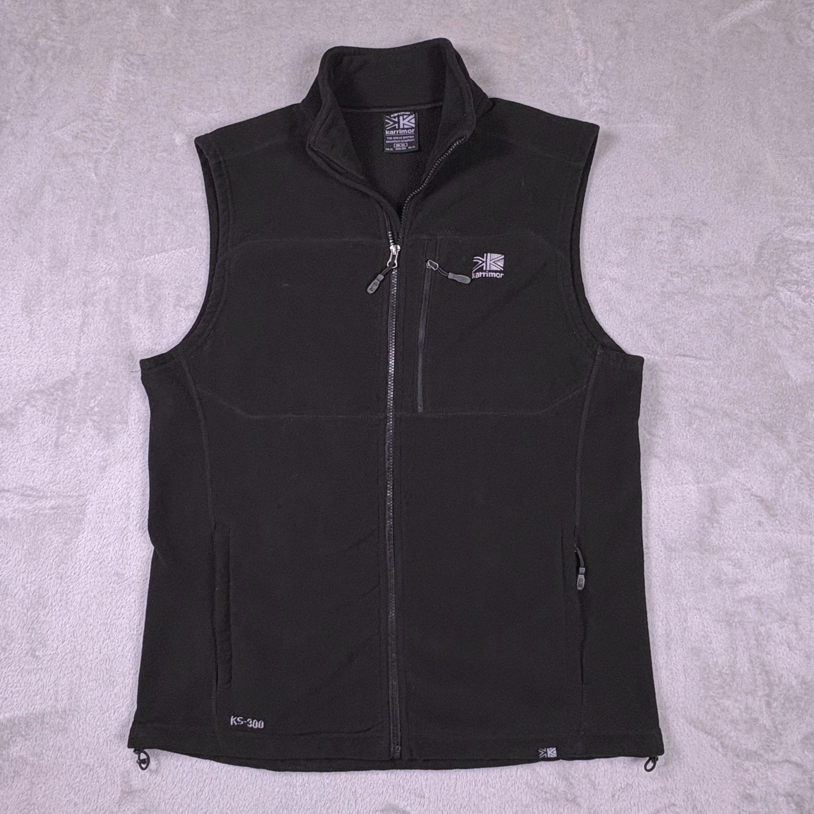 Karrimor KS-300 Fleece Gilet Vest Black Men's XL Full Zip Outdoor Gorpcore UK