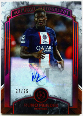 TCS 2523 Topps Museum Col. UCL 2022/23 Nunno Mendez Archival Autograph Lim.24/25