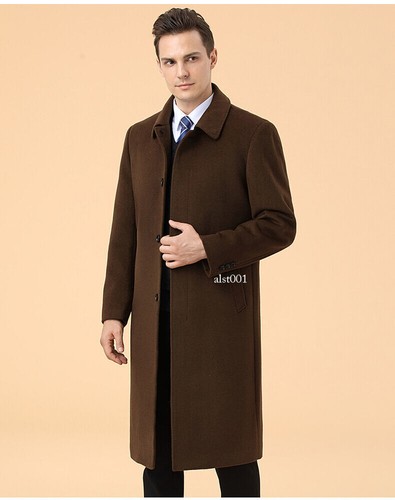 Cashmere Coat Men's Long Over-the-knee Plus Velvet Thickened Woolen Windbreaker - Bild 4 von 32