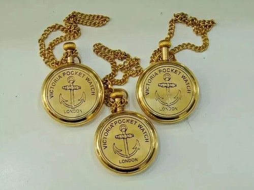 Lot of 3 vintage Brass elgin pocket Watch Collectible Antique Pocket Watch GIFT - Picture 5 of 5