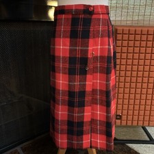 ON SALE VTG Sears Classic Red Plaid Skirt. Size SM