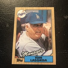 1987 TOPPS TOM LASORDA HOF MANAGER & 1986 Topps Dodgers 1985 Team Leaders