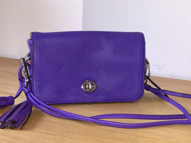 Coach Women's Purple Leather Crossbody Bag | eBay