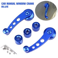 2pc Blue Car Window Winder Crank Door Handle Knob For 1984-2000 Honda Civic