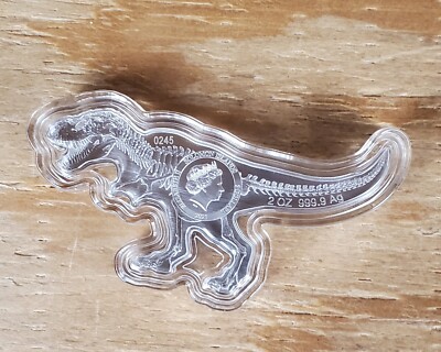 2021 Solomon Islands Dinosaurs of North America T-Rex 2 oz