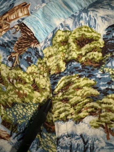 Polo Ralph Lauren Herren XLT asiatische Szene Landschaft Adler Hawaiihemd HOCH - Bild 12 von 13