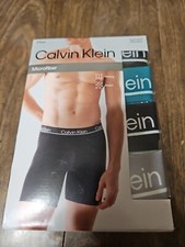Calvin Klein Men's 4 Pack Microfiber Stretch Boxer Briefs , Multicolor, XL