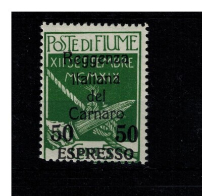 ITALY 1920 RIVER ESPRESSO 50 CENT. SU 5 CENT. NEW MNH** SAXON 4