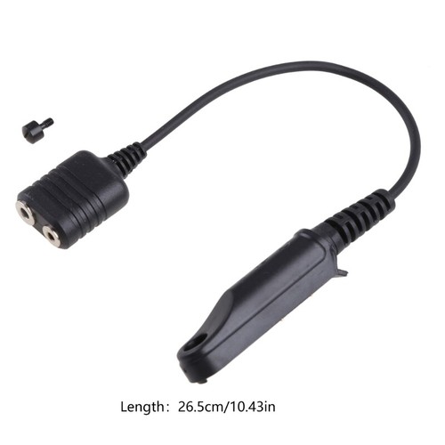 Adapter Cable Baofeng UV-9R Plus Waterproof to 2 Pin Headset Speaker Mic - Photo 8/10